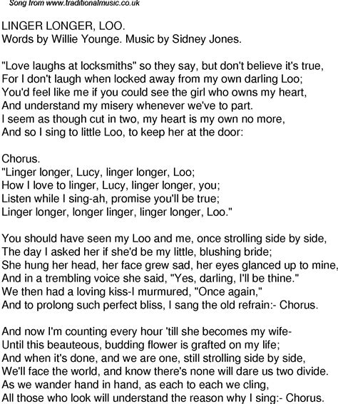 linger longer lyrics